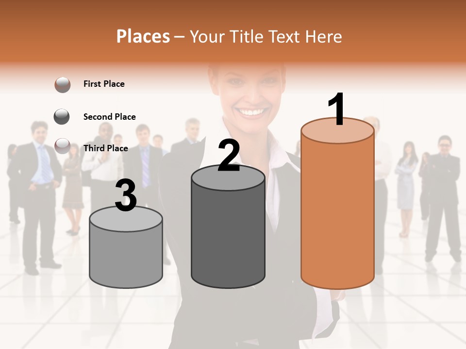 White Together Girl PowerPoint Template