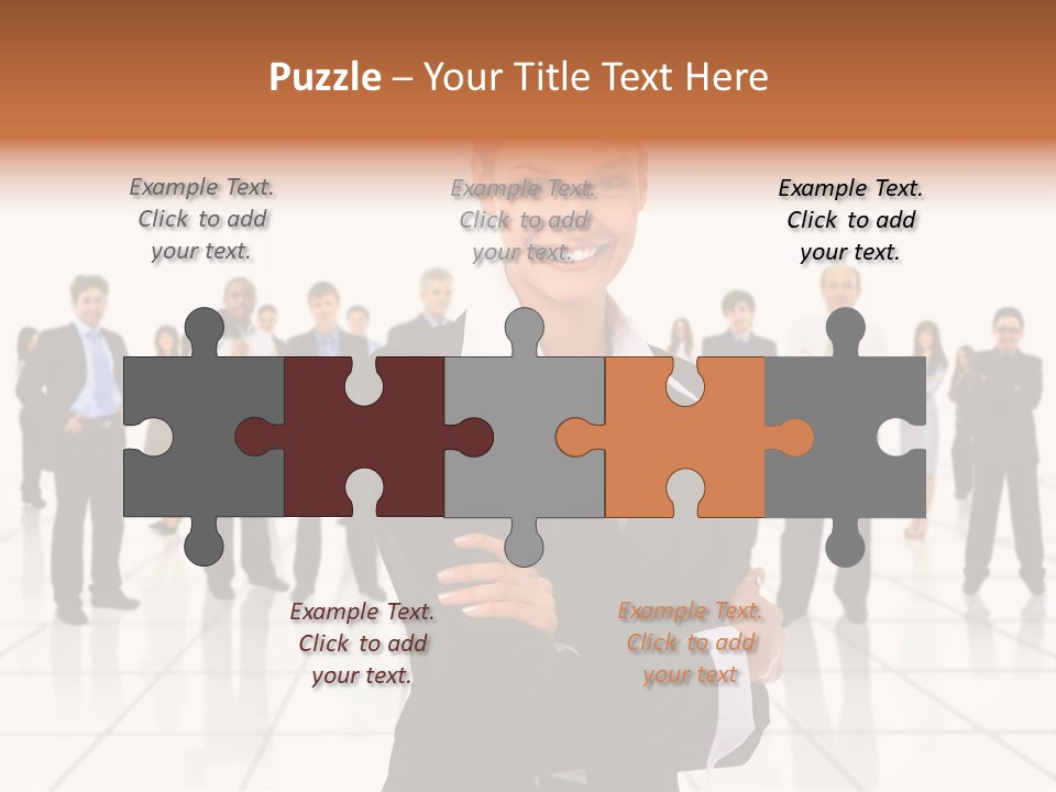 White Together Girl PowerPoint Template