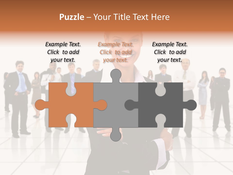 White Together Girl PowerPoint Template