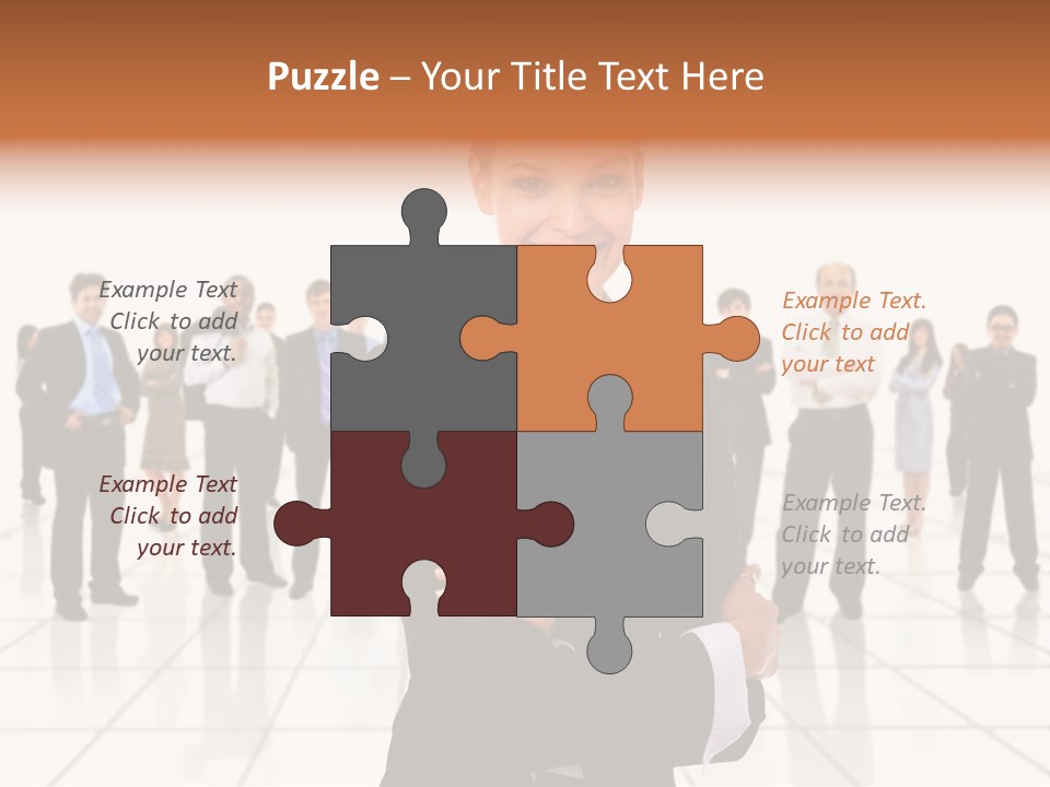 White Together Girl PowerPoint Template