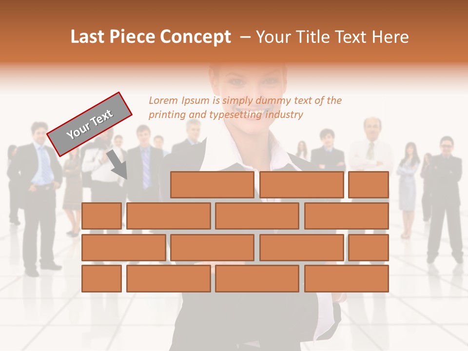 White Together Girl PowerPoint Template