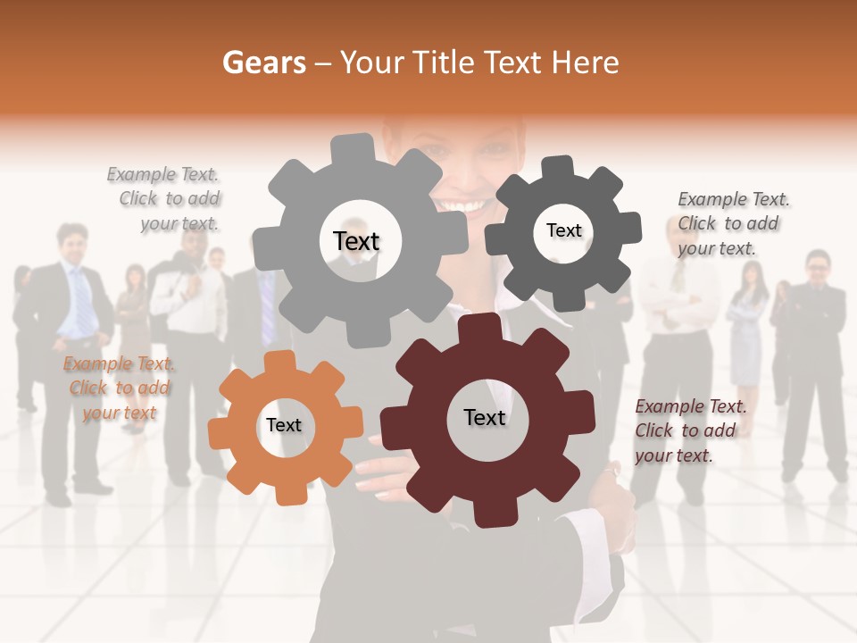 White Together Girl PowerPoint Template