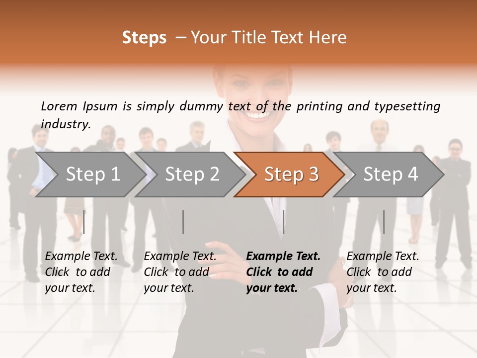 White Together Girl PowerPoint Template