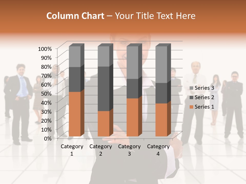 White Together Girl PowerPoint Template