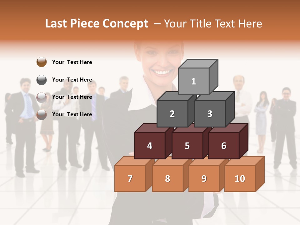 White Together Girl PowerPoint Template