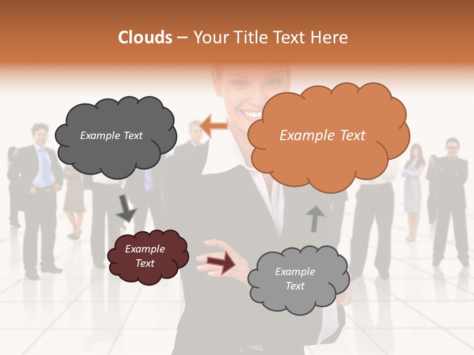 White Together Girl PowerPoint Template