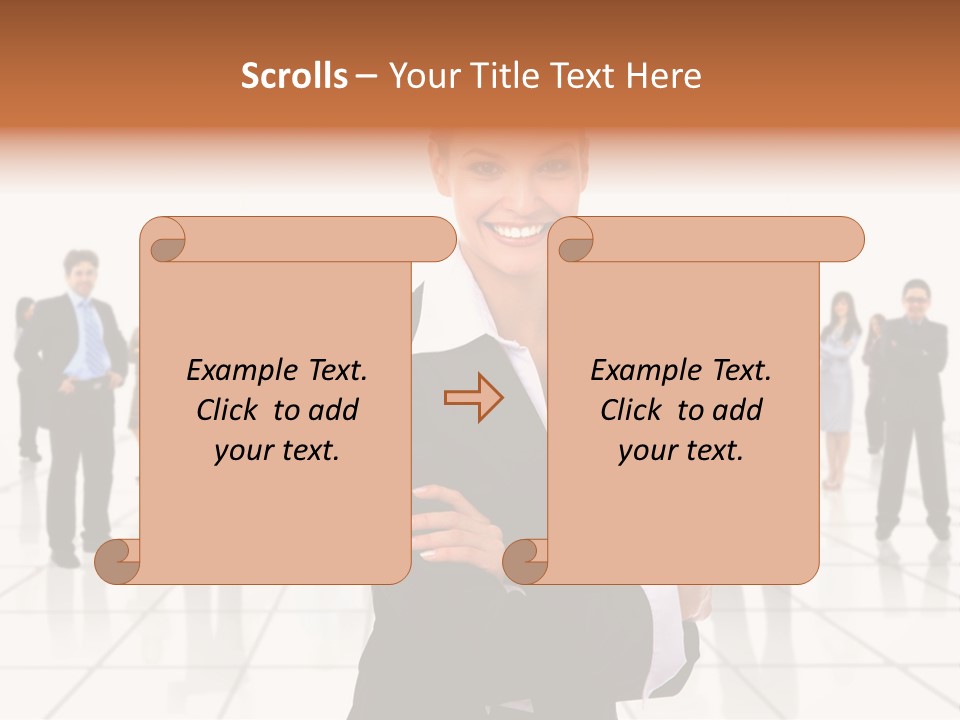 White Together Girl PowerPoint Template