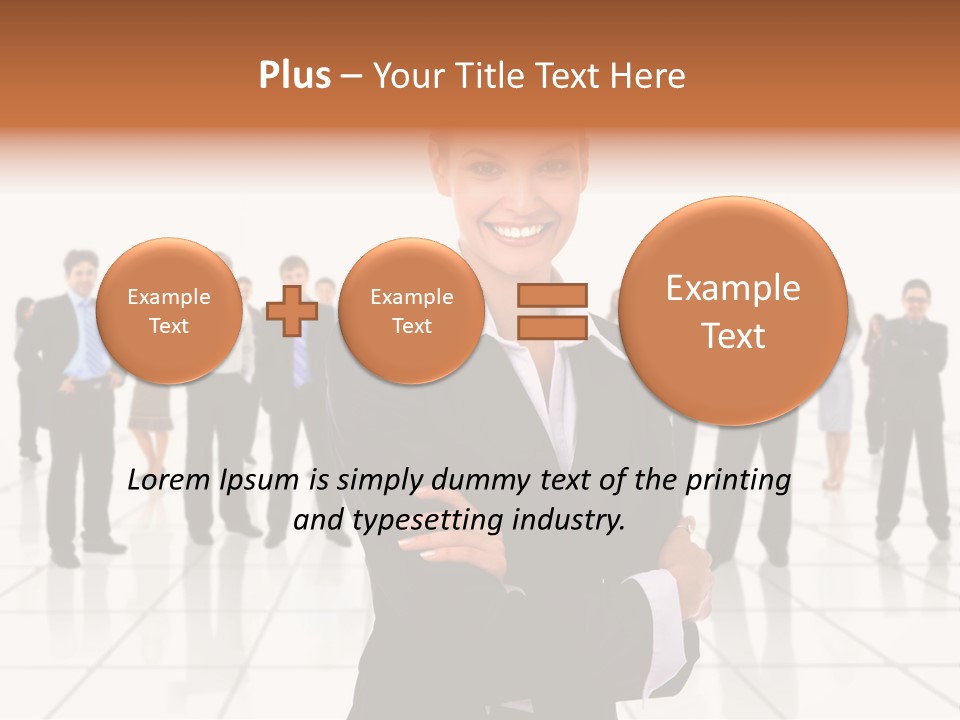 White Together Girl PowerPoint Template