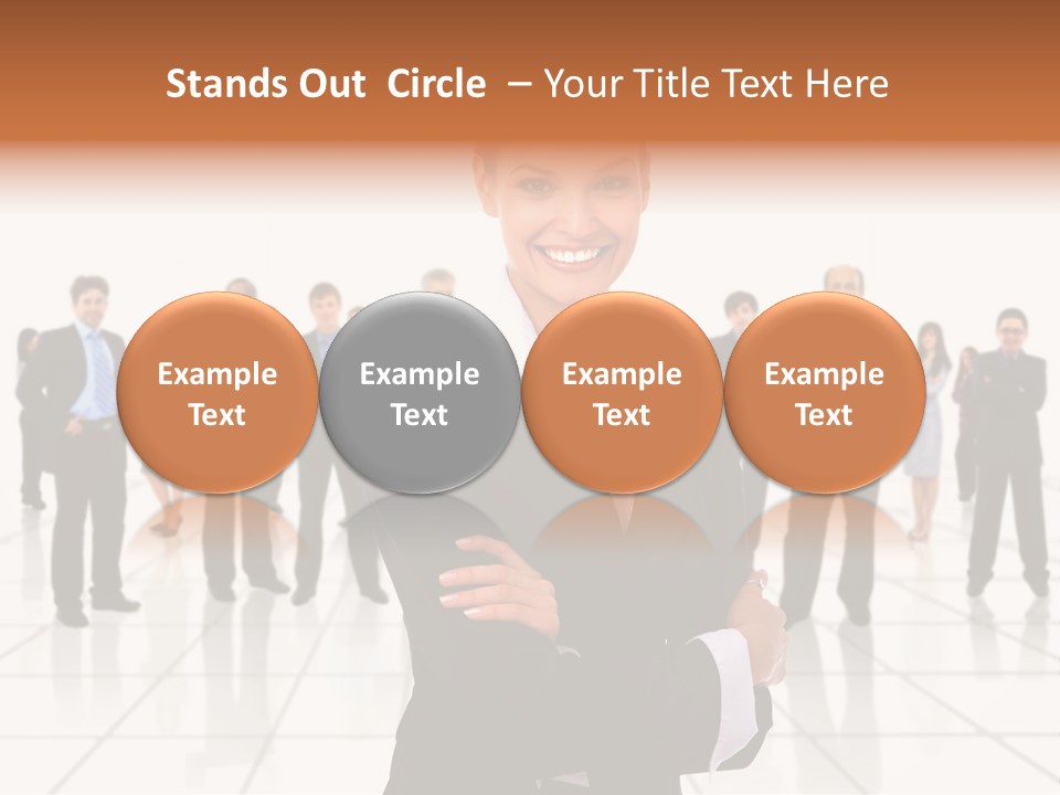 White Together Girl PowerPoint Template