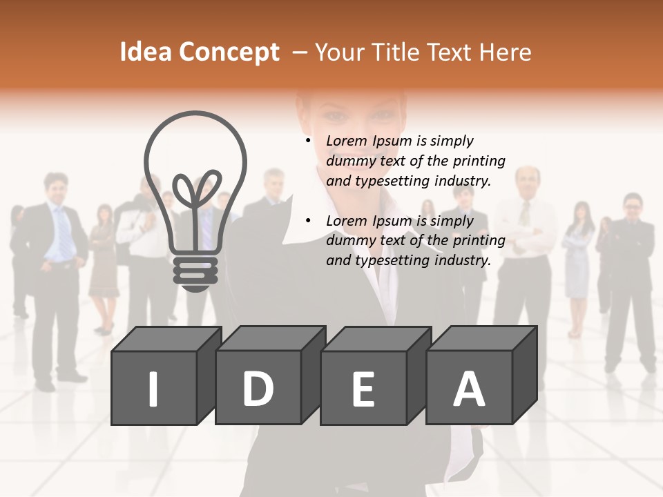 White Together Girl PowerPoint Template