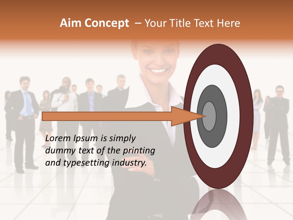 White Together Girl PowerPoint Template