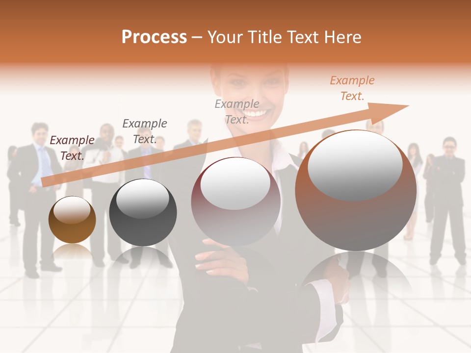 White Together Girl PowerPoint Template