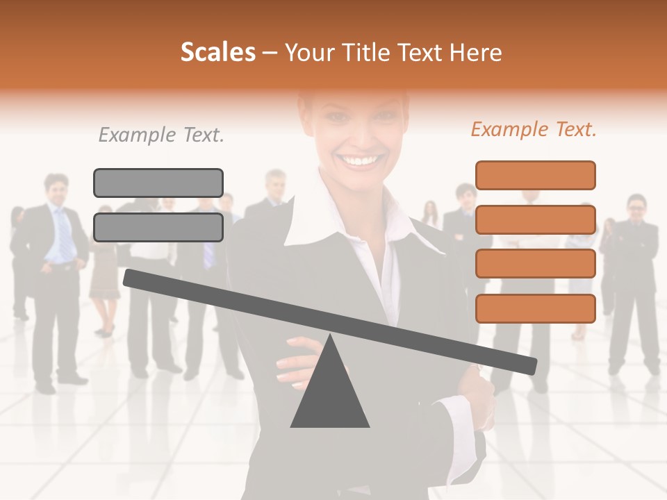 White Together Girl PowerPoint Template