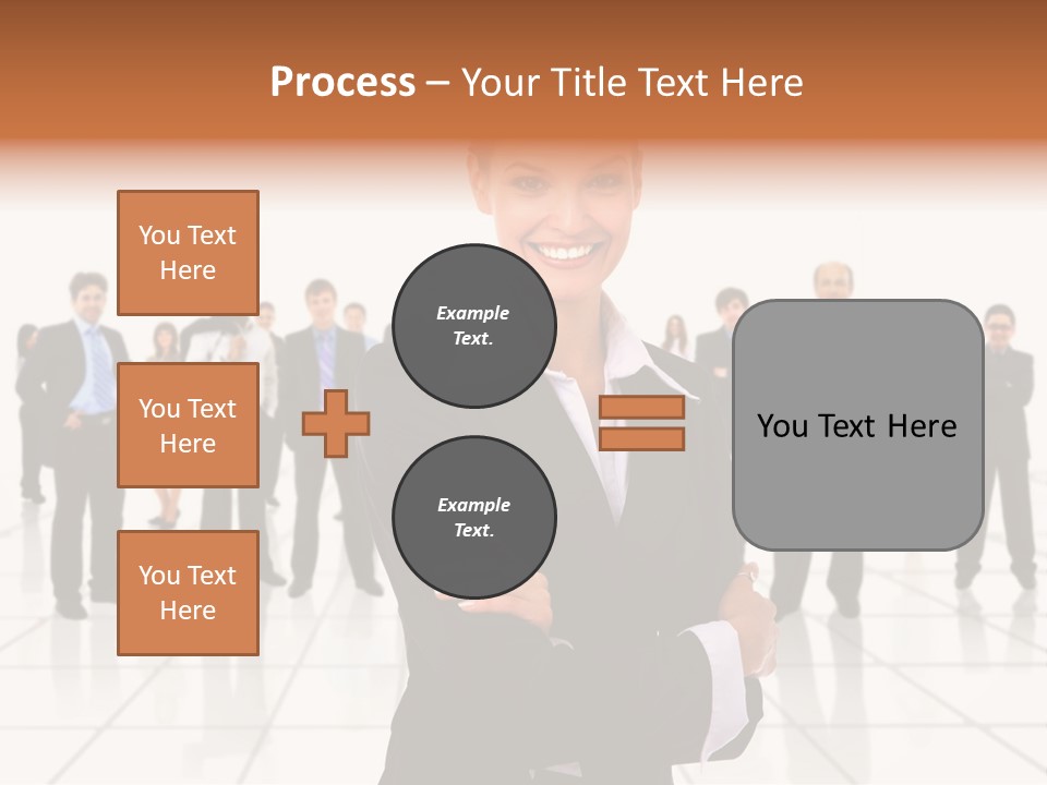 White Together Girl PowerPoint Template