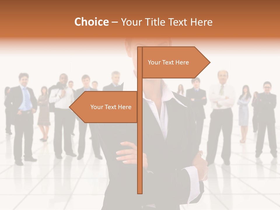 White Together Girl PowerPoint Template