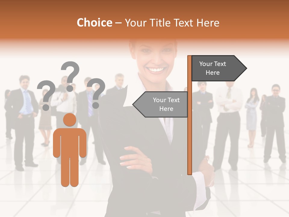 White Together Girl PowerPoint Template