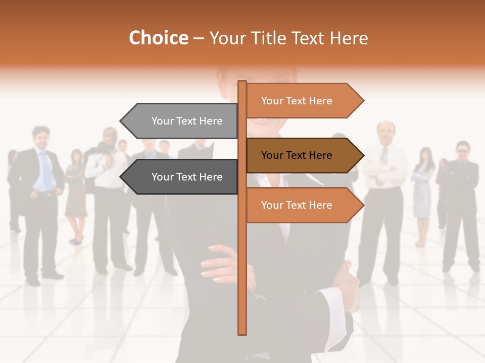 White Together Girl PowerPoint Template