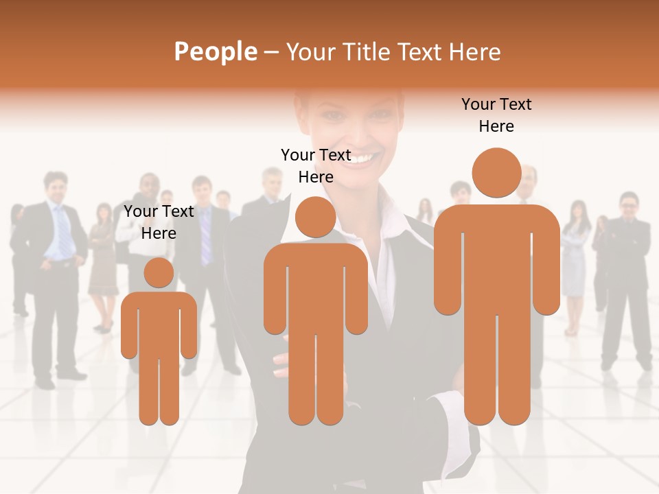 White Together Girl PowerPoint Template