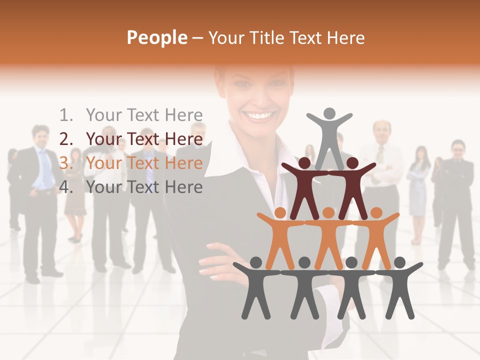 White Together Girl PowerPoint Template