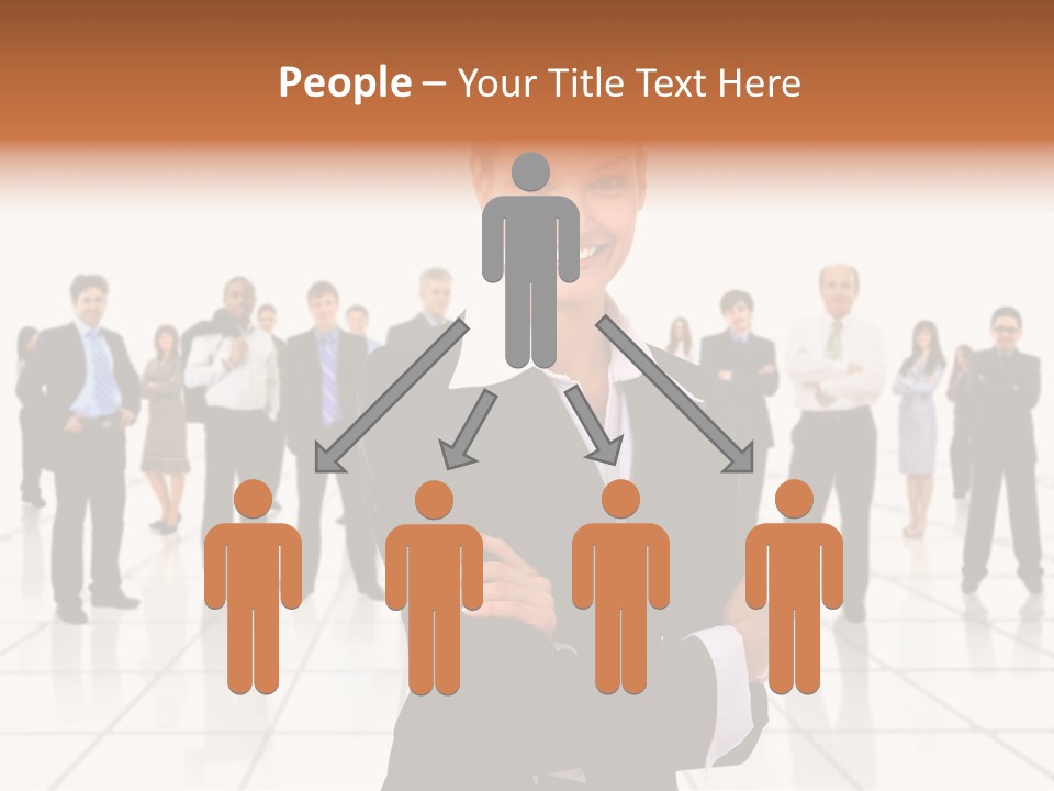 White Together Girl PowerPoint Template