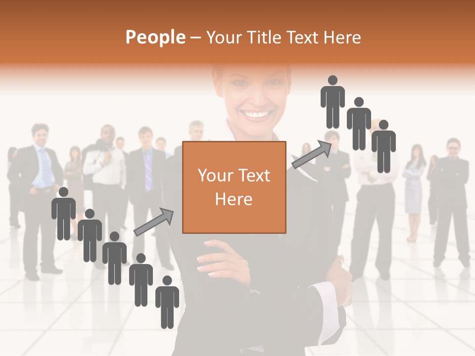 White Together Girl PowerPoint Template