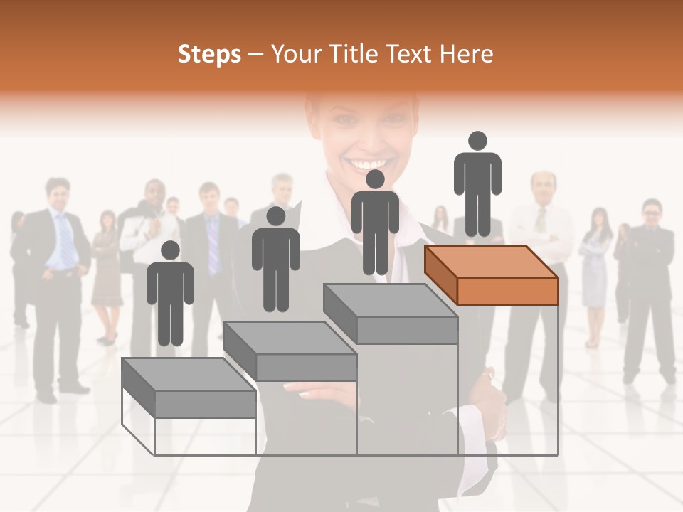 White Together Girl PowerPoint Template