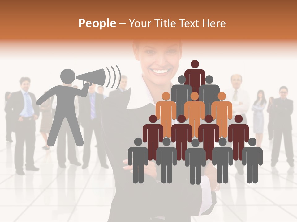 White Together Girl PowerPoint Template