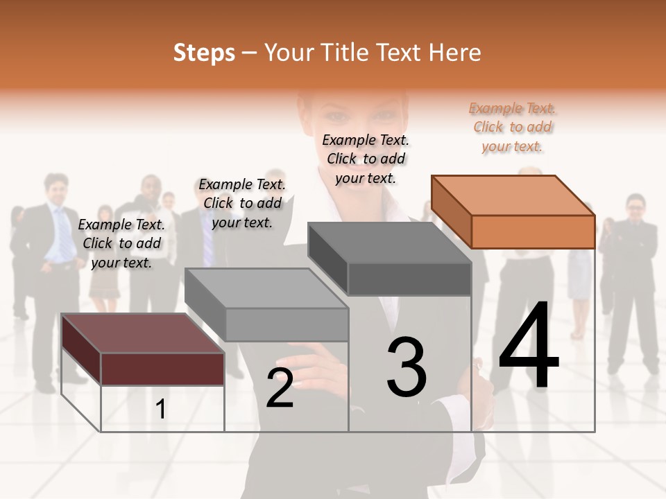 White Together Girl PowerPoint Template