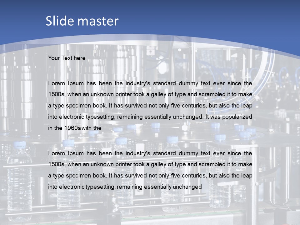 Transportation Bottle Photography PowerPoint Template