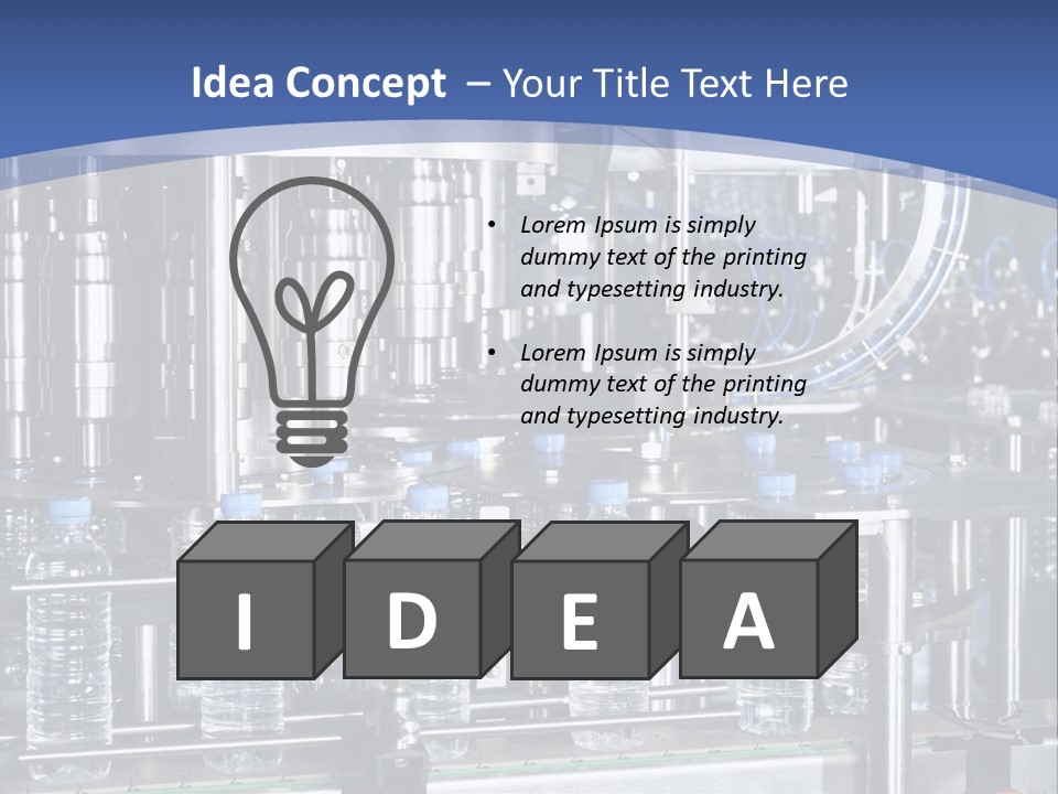 Transportation Bottle Photography PowerPoint Template