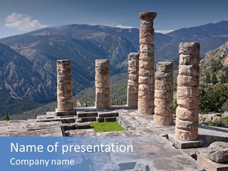 Rocky Site Monument PowerPoint Template