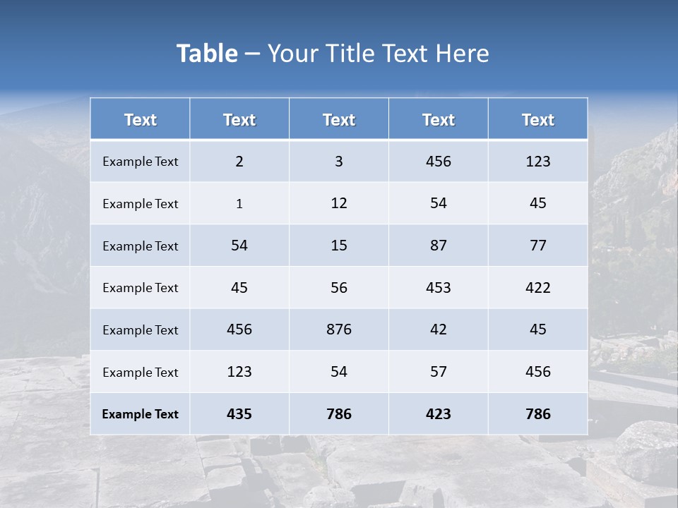 Rocky Site Monument PowerPoint Template