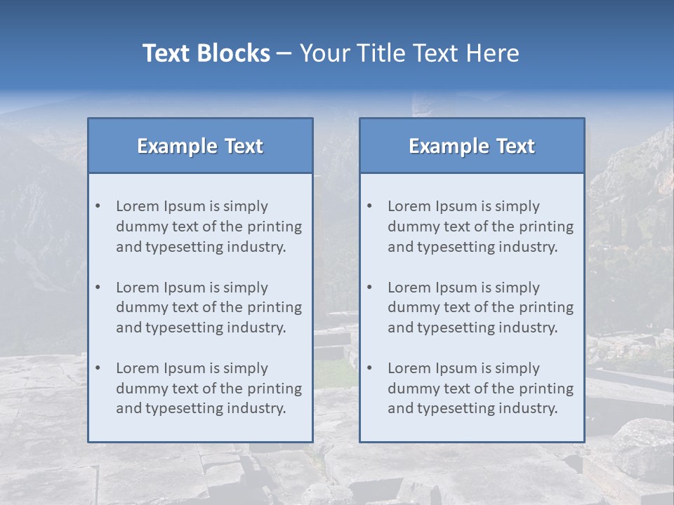 Rocky Site Monument PowerPoint Template