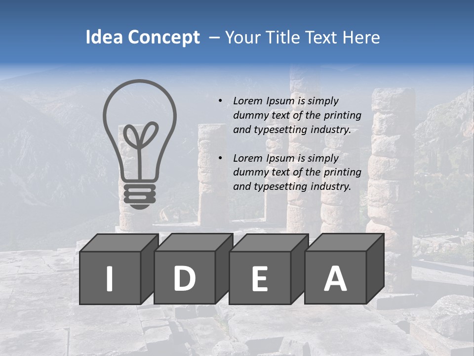 Rocky Site Monument PowerPoint Template