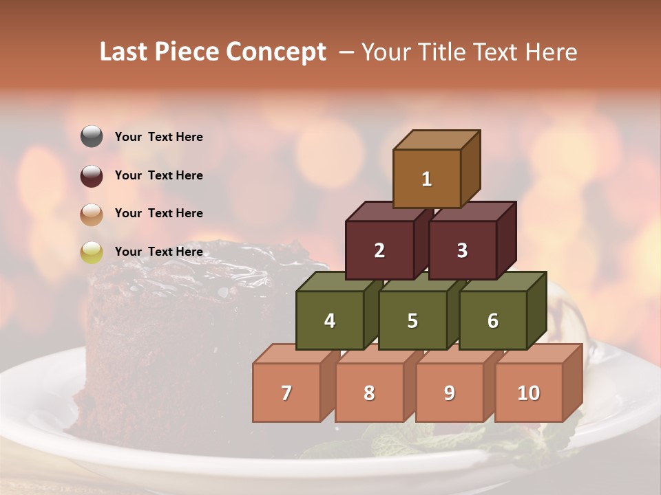 A Piece Of Cake And Ice Cream On A Plate PowerPoint Template