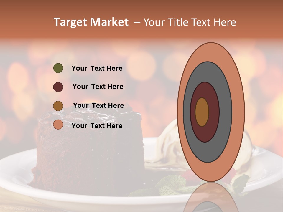 A Piece Of Cake And Ice Cream On A Plate PowerPoint Template