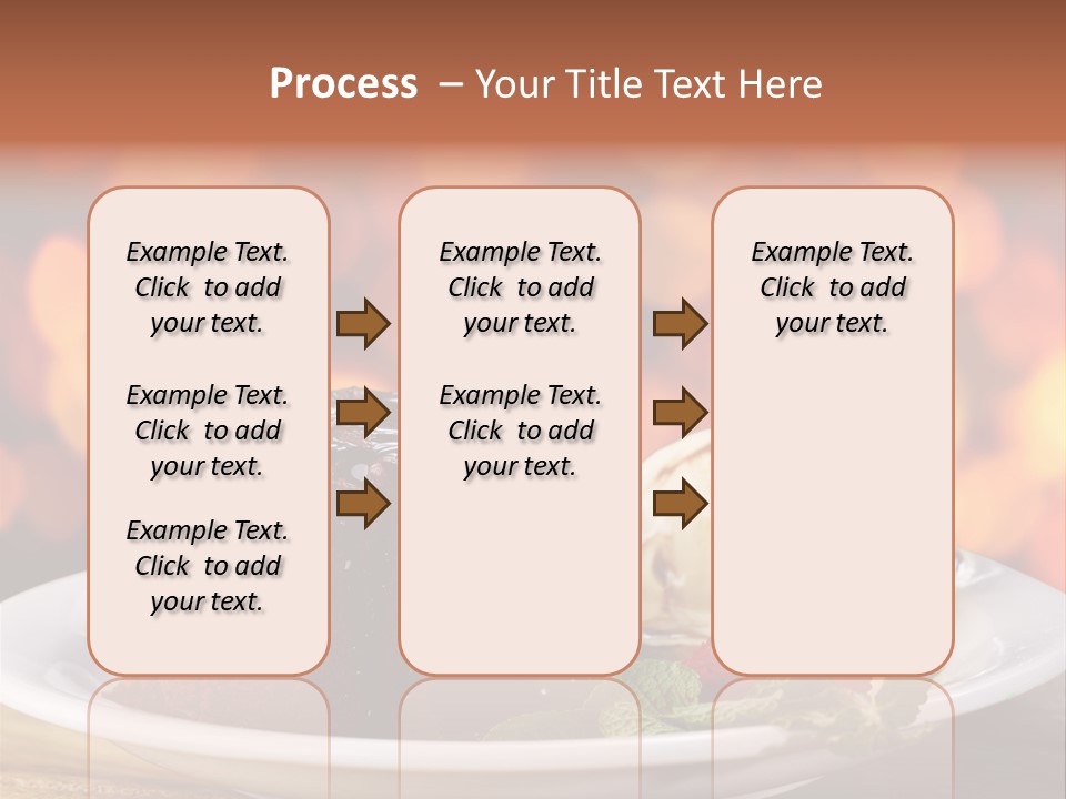 A Piece Of Cake And Ice Cream On A Plate PowerPoint Template