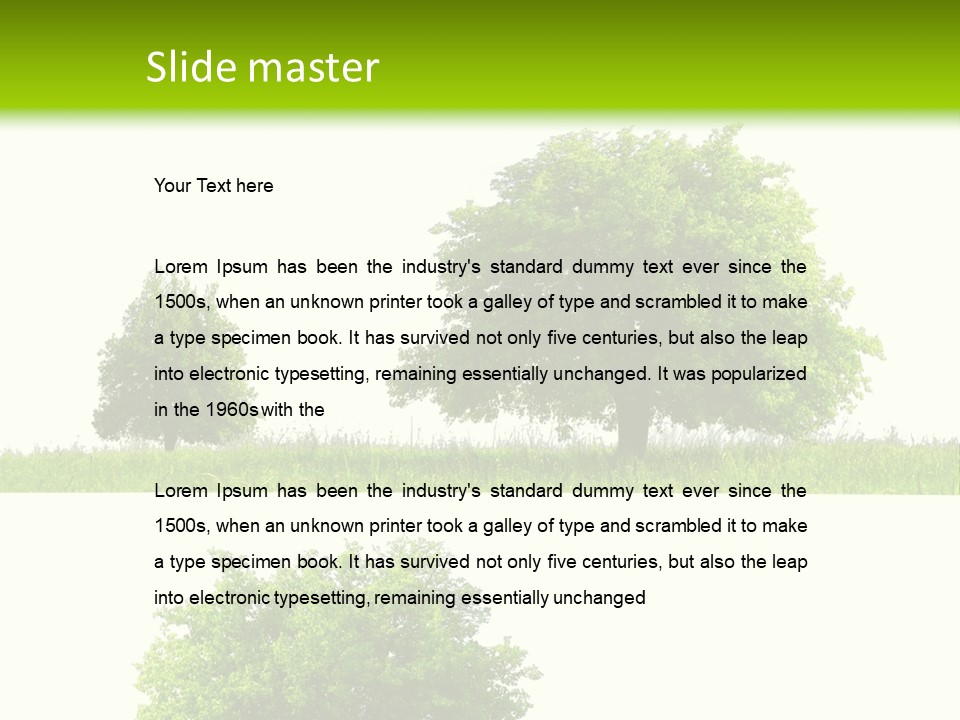 Isolated Leafy Summer PowerPoint Template