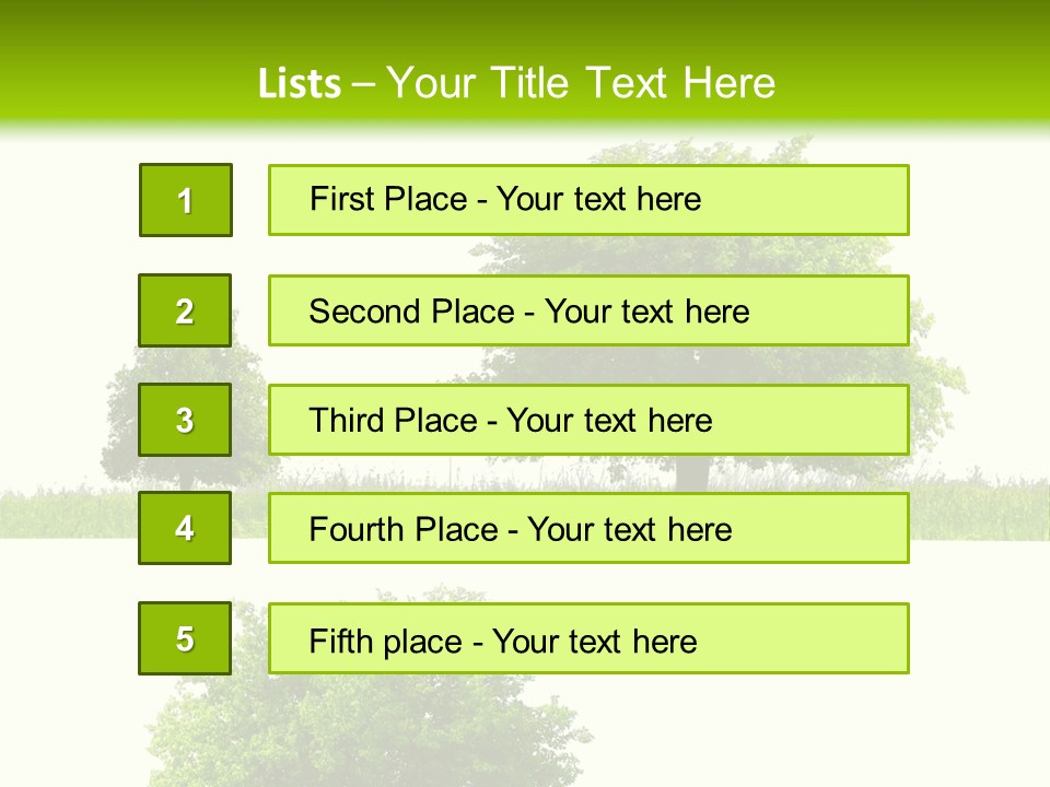 Isolated Leafy Summer PowerPoint Template