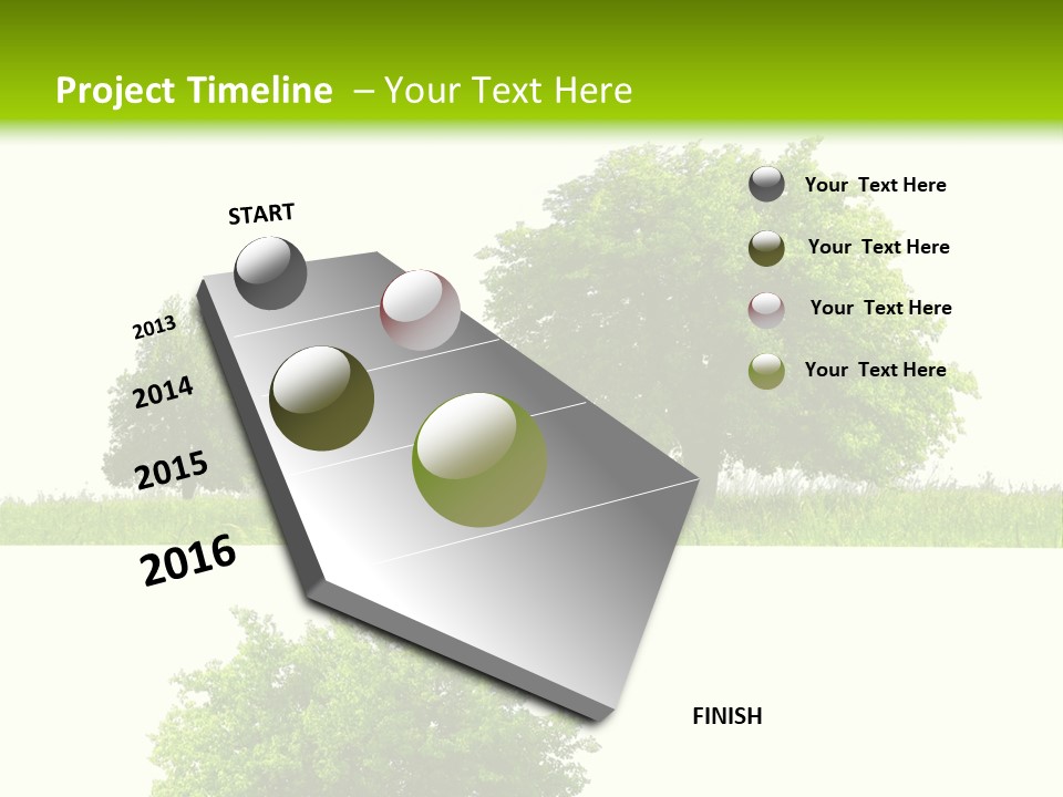 Isolated Leafy Summer PowerPoint Template