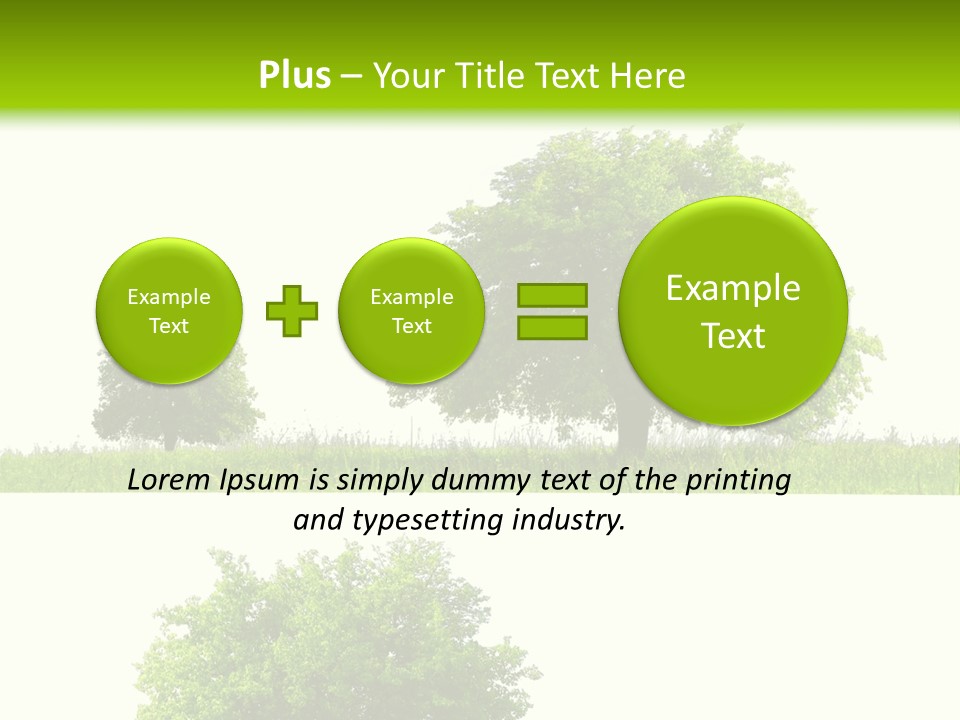 Isolated Leafy Summer PowerPoint Template