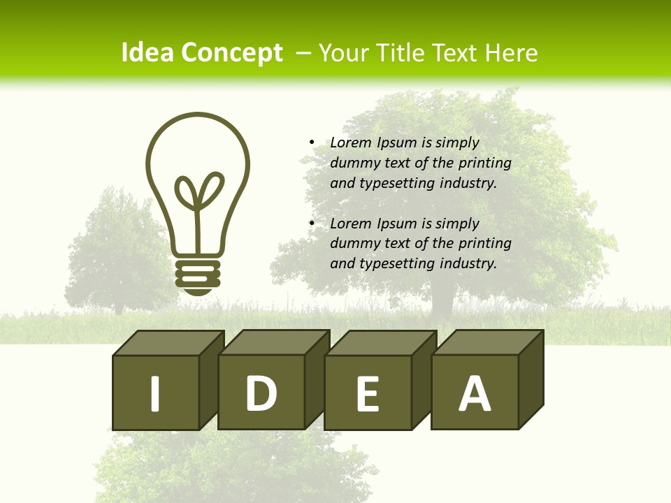 Isolated Leafy Summer PowerPoint Template