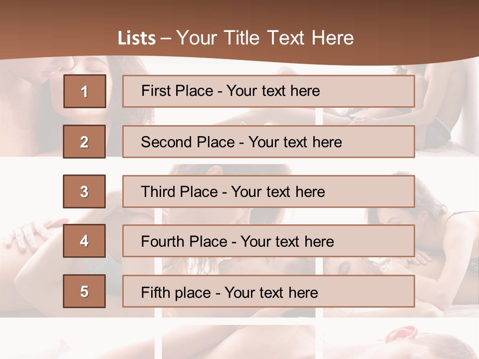 Woman Erotic Family PowerPoint Template