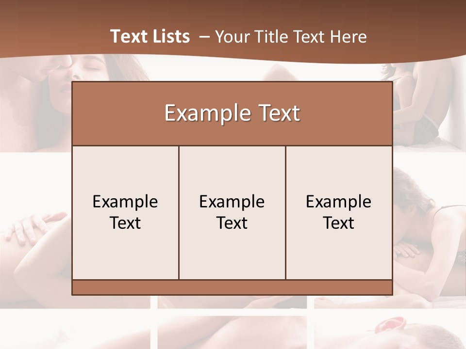 Woman Erotic Family PowerPoint Template