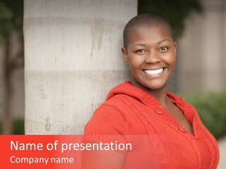 Female Beauty African American PowerPoint Template