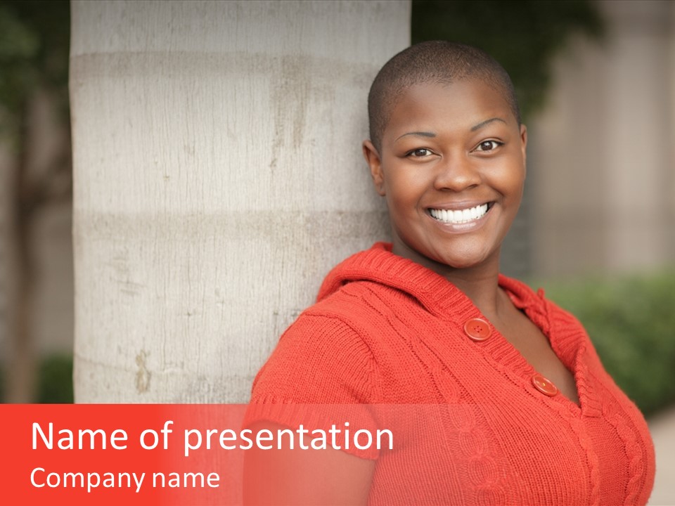 Female Beauty African American PowerPoint Template