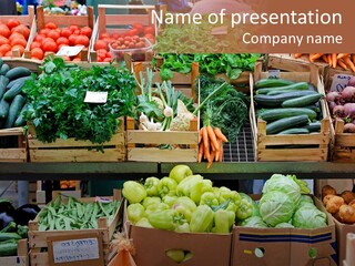 Market Grocery Organic PowerPoint Template