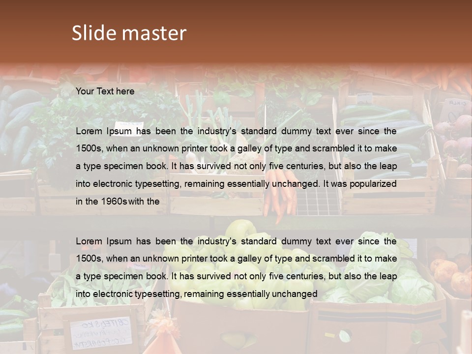Market Grocery Organic PowerPoint Template