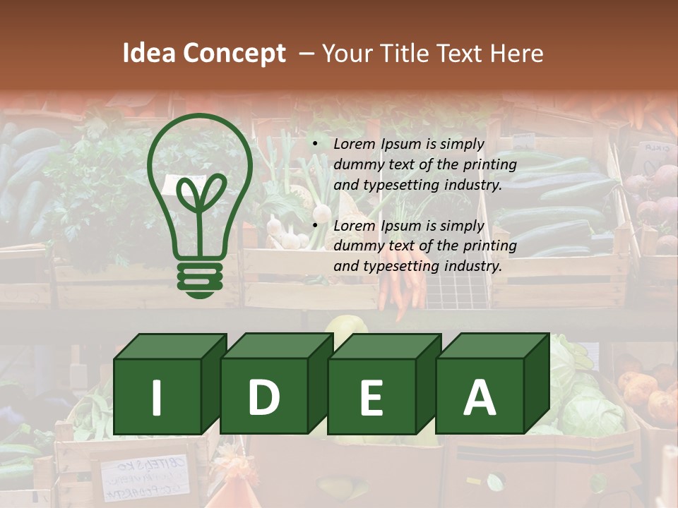 Market Grocery Organic PowerPoint Template