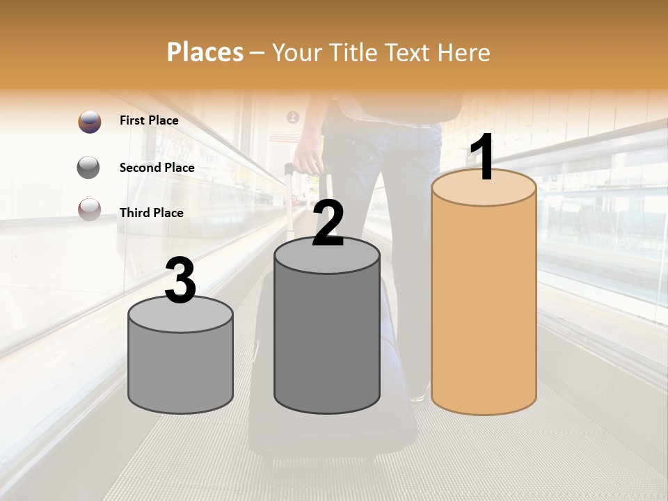 Airport Luggage Railway PowerPoint Template